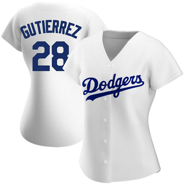 White Franklin Gutierrez Women's Los Angeles Dodgers Home Jersey - Replica Plus Size